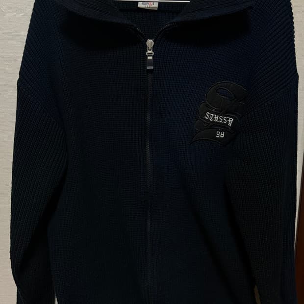 90s Stussy big4 knit cardigan 상품 사진