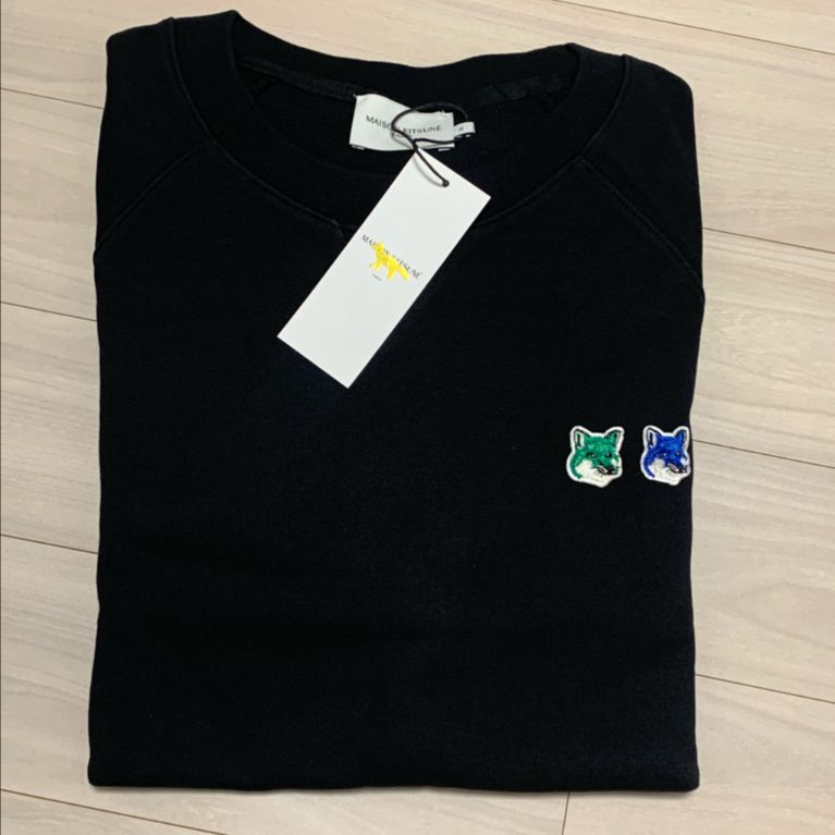 Maison Kitsuné 모노크롬 더블 폭스 맨투맨 상품 사진