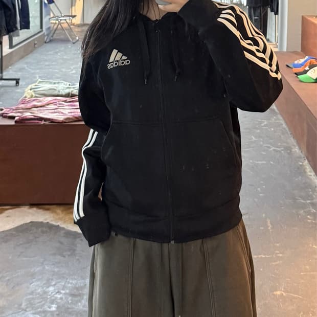 아디다스 로고 후드 져지 자켓 H3295 상품 사진