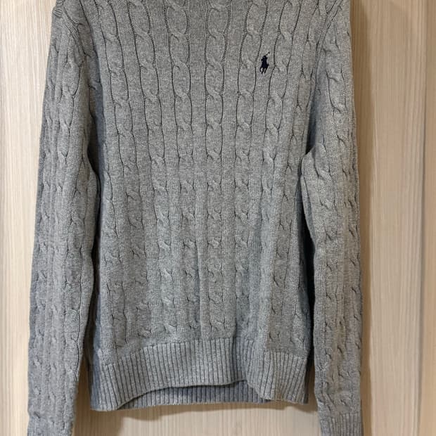 Polo Ralph Lauren Polo Ralph Lauren 폴로 그레이 꽈배기 니트 상품 사진