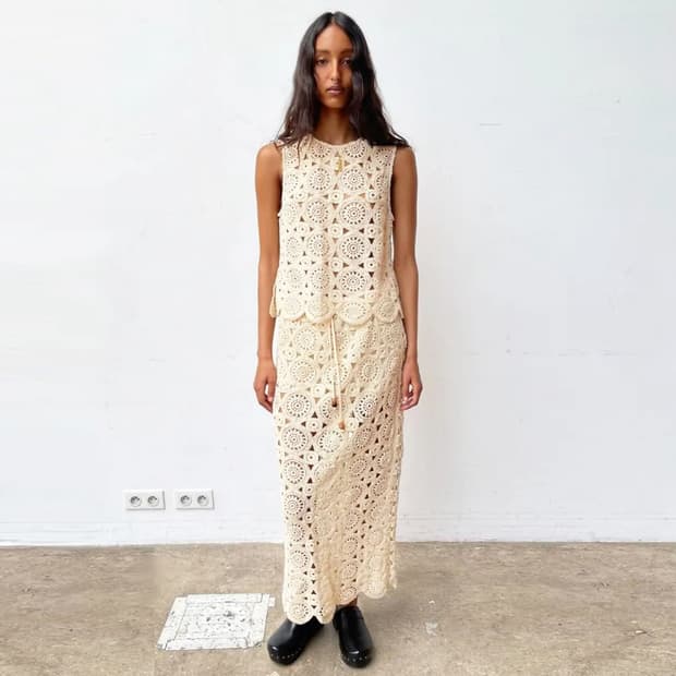Zara 자라(ZARA) 크로쉐 레이스스커트 55 새상품 상품 사진