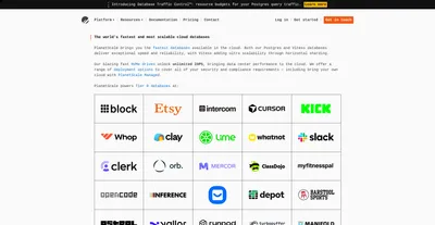 planetscale.com screenshot