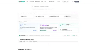 www.vibeindex.ai screenshot